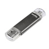 Hama FLASH Pen Leata Twin 32GB, 10MB/s, šedá